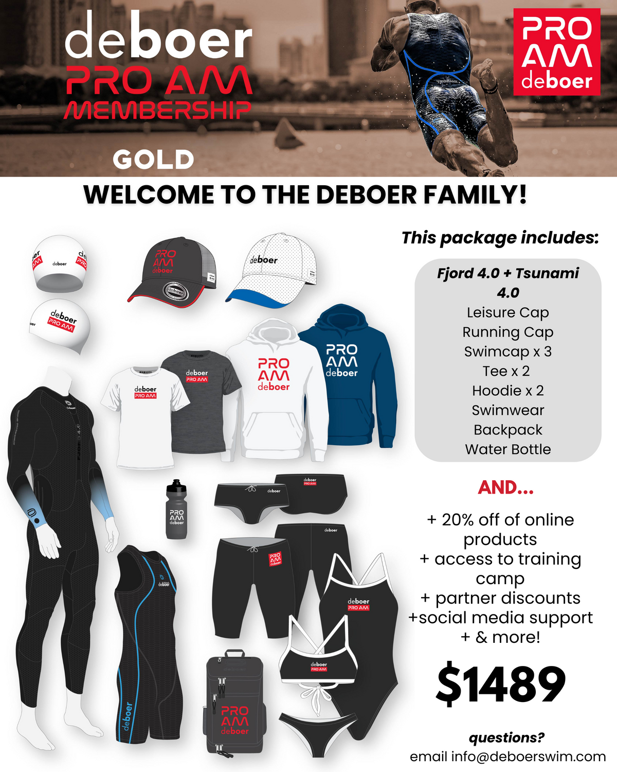 PRO/AM TEAM Gold Package - deboer swim