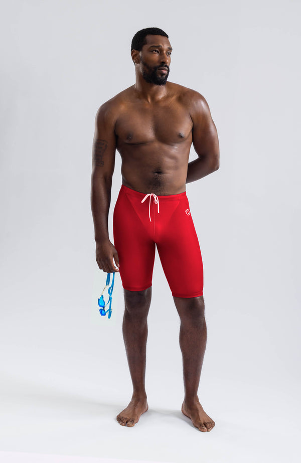 men's jammer big logo/red - deboer swim