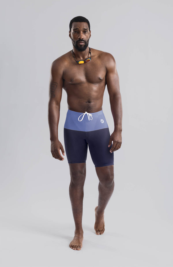 men's jammer polo/mediterrean-squalo - deboer swim
