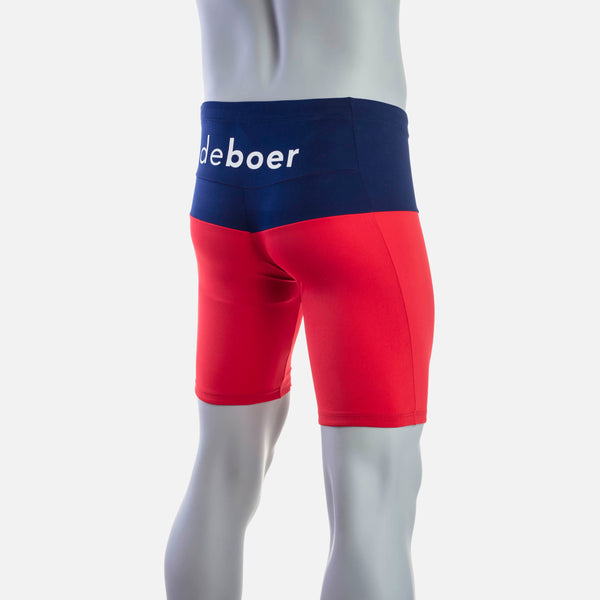 deboer Men's Swim Jammer - Red & Navy - deboer wetsuits