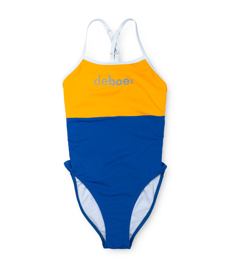 women's active back polo sunrise/savoy - deboer swim