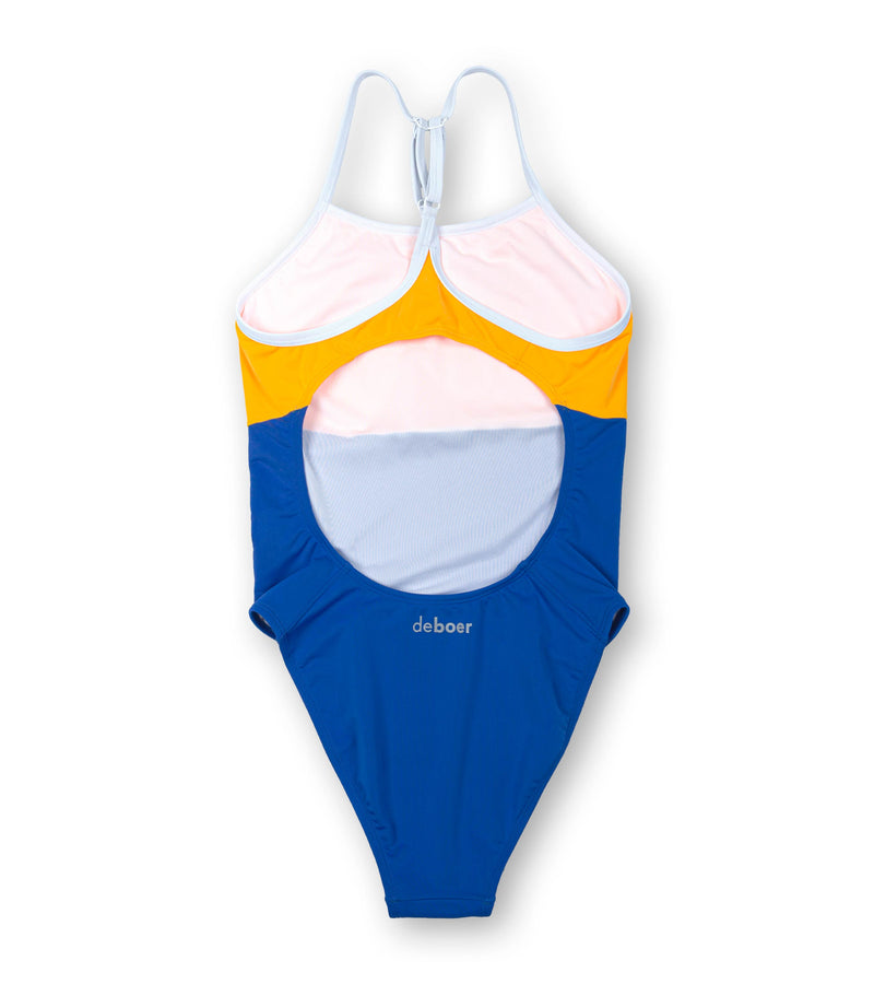 women's active back polo sunrise/savoy - deboer swim