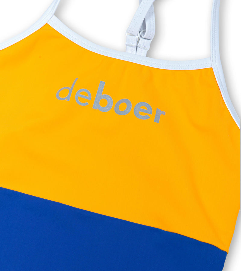 women's active back polo sunrise/savoy - deboer swim