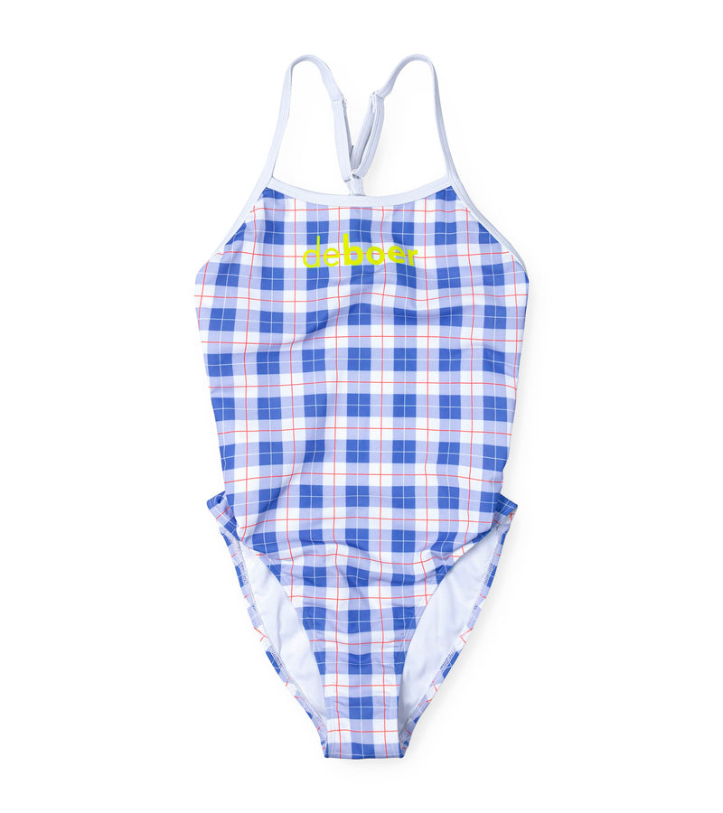 women's active back plaid swimsuit/tattersall - deboer swim
