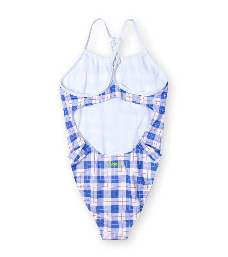 women's active back plaid swimsuit/tattersall - deboer swim