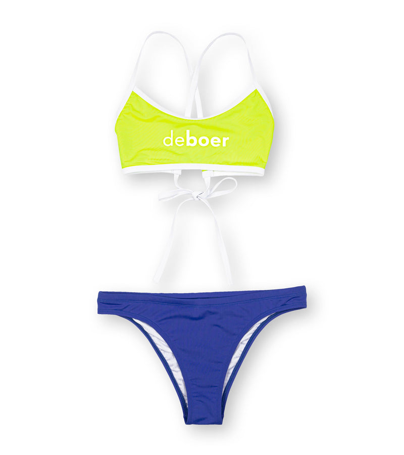women's two piece yellow/cobalt - deboer swim