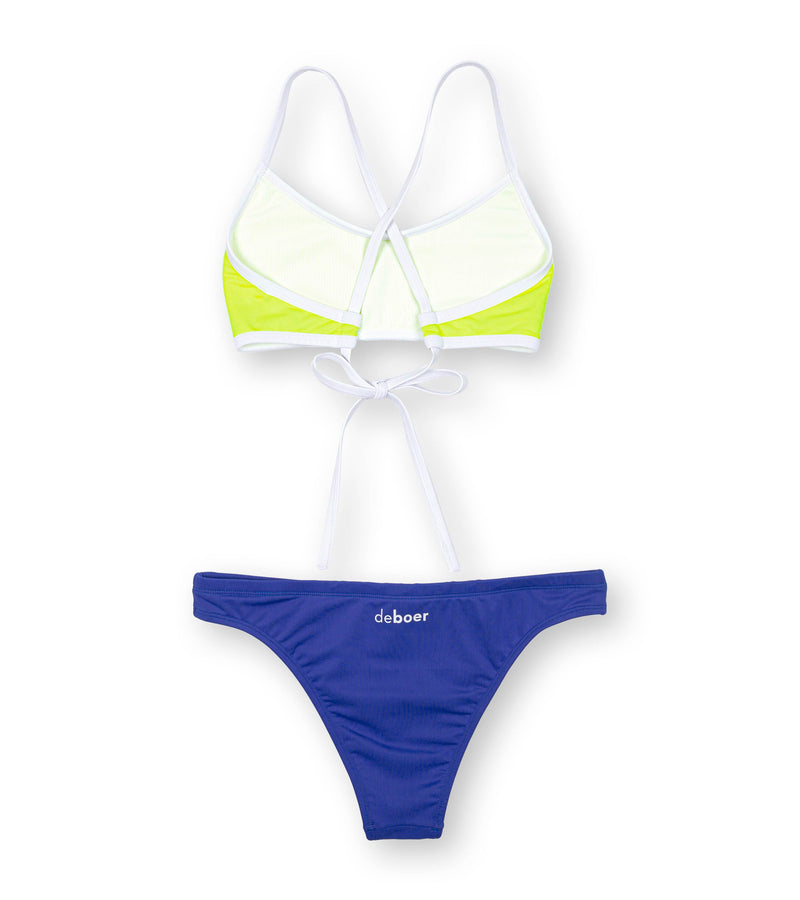 women's two piece yellow/cobalt - deboer swim
