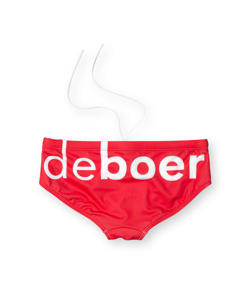 men's brief big logo/red - deboer swim