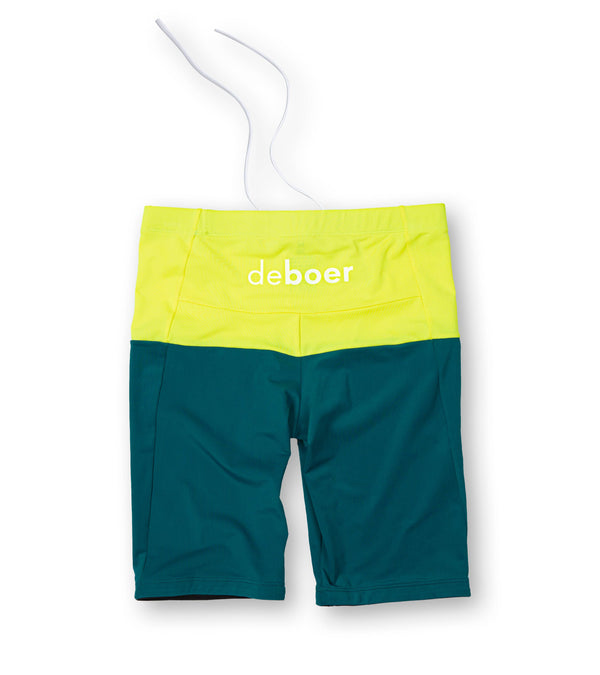 men's jammer polo/yellow-teal - deboer swim
