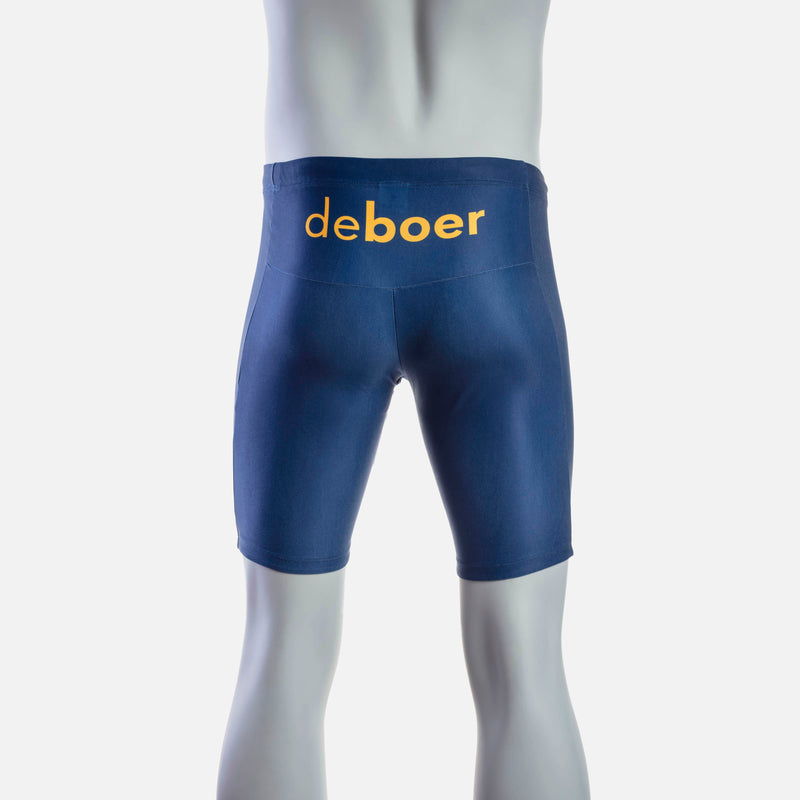 deboer Men's Swim Jammer - Navy & Safran - deboer wetsuits