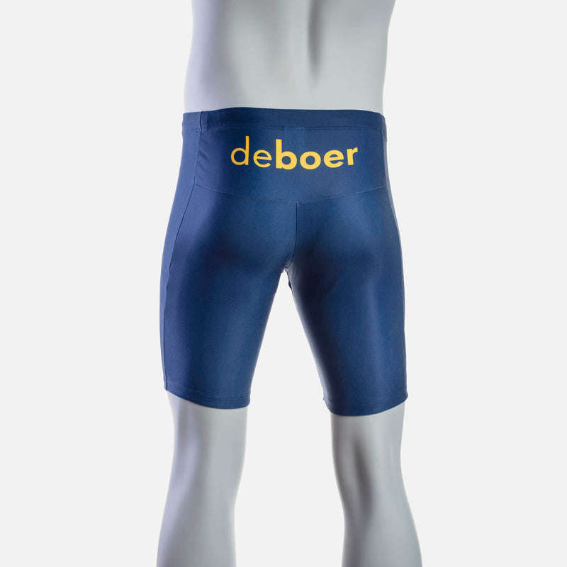 deboer Men's Swim Jammer - Navy & Safran - deboer wetsuits