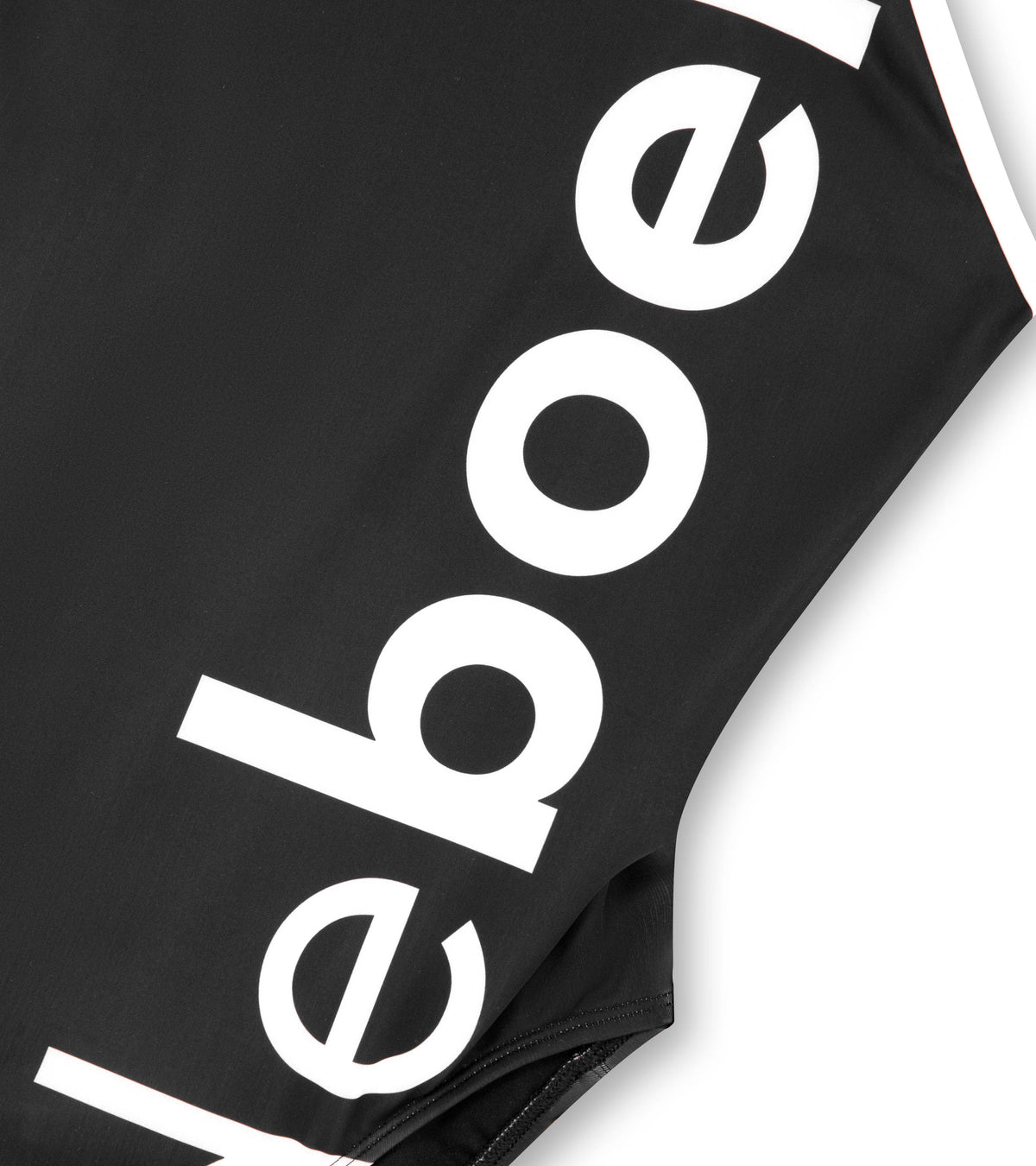women's open back big logo/black - deboer swim