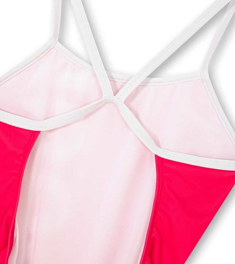 women's open back big logo/ruby - deboer swim