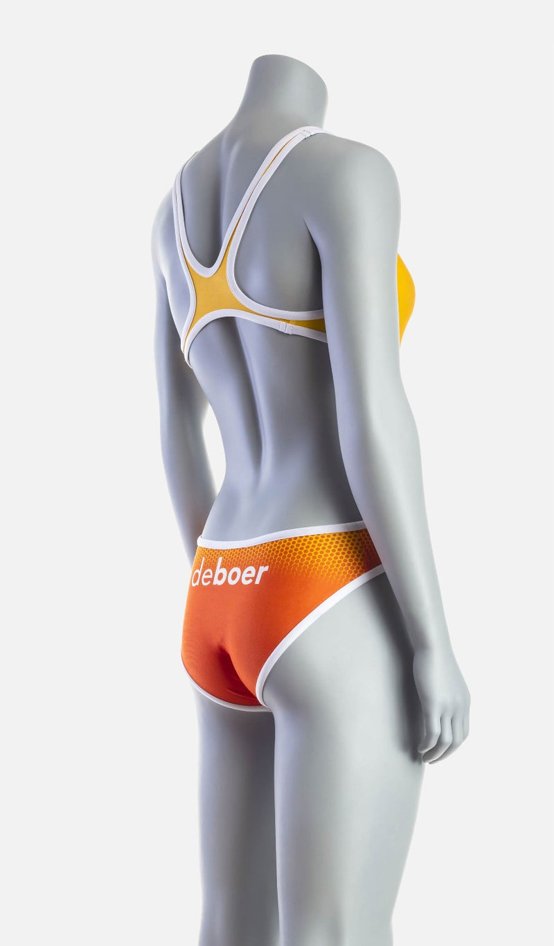 Women's Mid Swimsuit - Orange & Saffron - deboer wetsuits