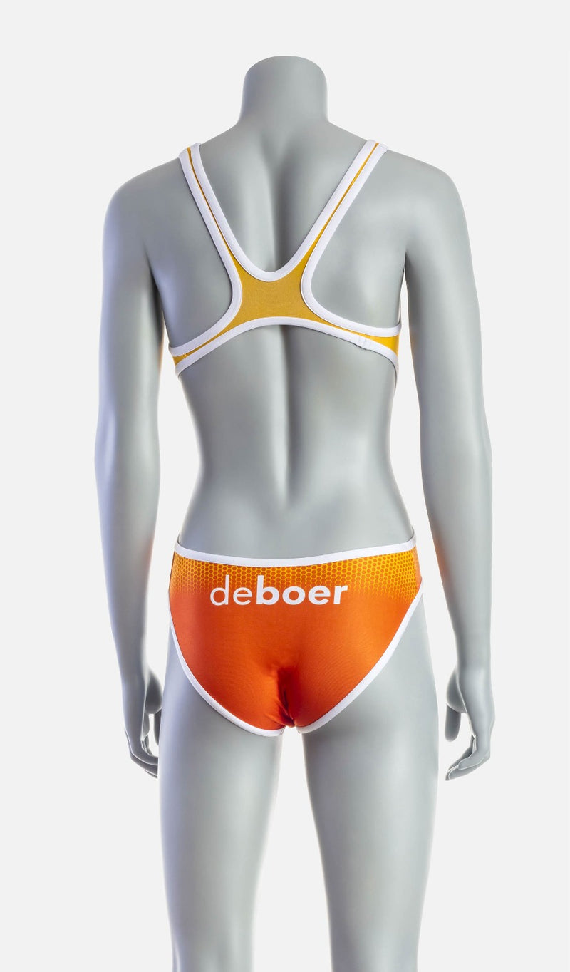 Women's Mid Swimsuit - Orange & Saffron - deboer wetsuits