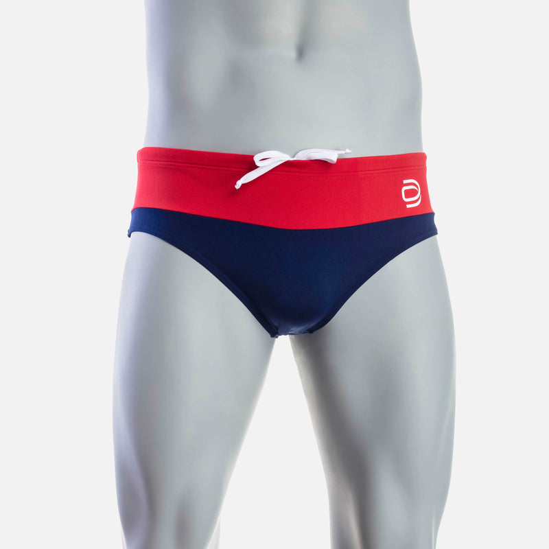 Rise  1.0 Swim Brief - Red & Navy - deboer wetsuits