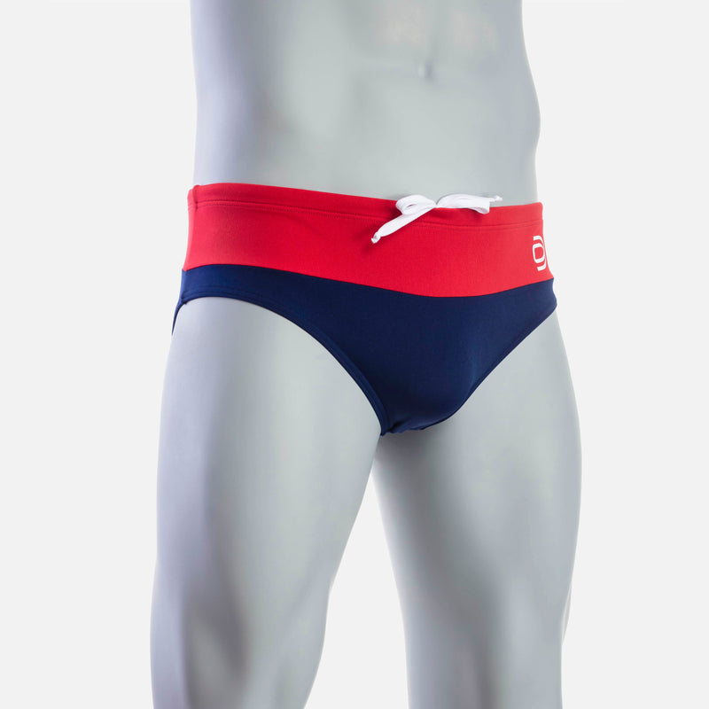 Rise  1.0 Swim Brief - Red & Navy - deboer wetsuits