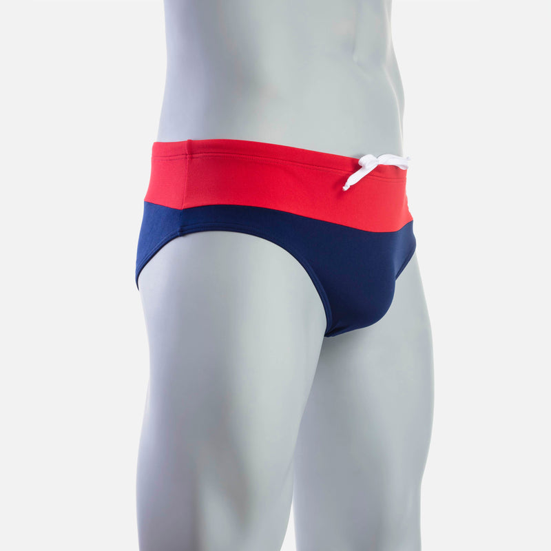 Rise  1.0 Swim Brief - Red & Navy - deboer wetsuits