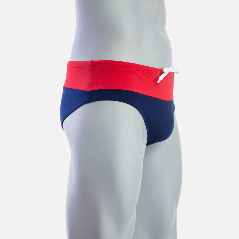 Rise  1.0 Swim Brief - Red & Navy - deboer wetsuits