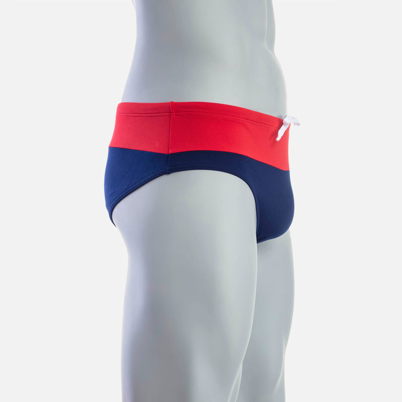 Rise  1.0 Swim Brief - Red & Navy - deboer wetsuits