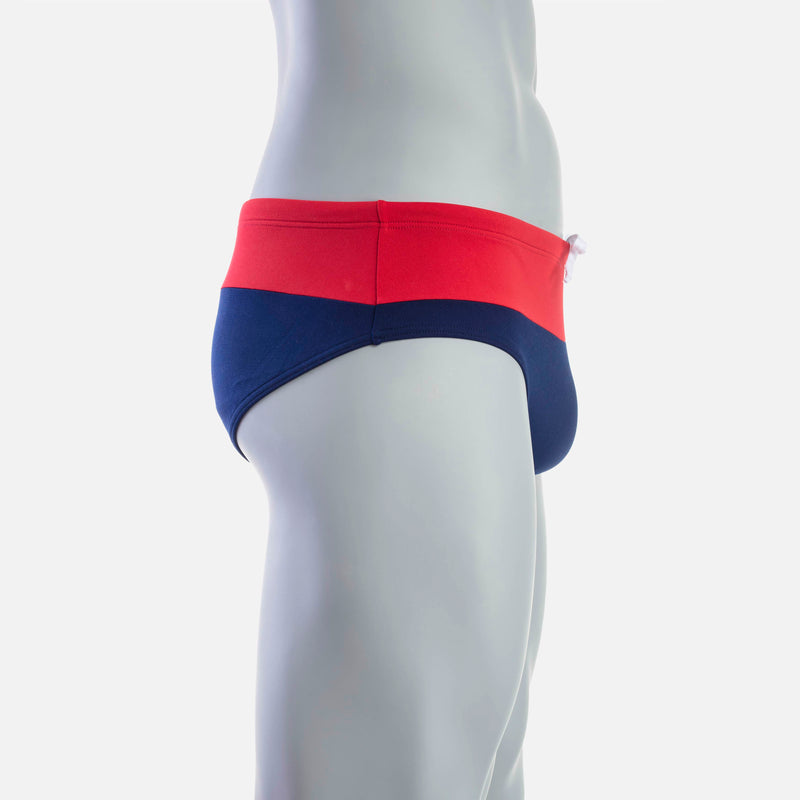 Rise  1.0 Swim Brief - Red & Navy - deboer wetsuits