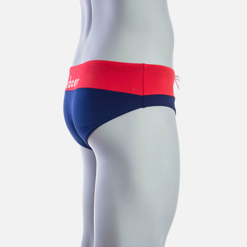 Rise  1.0 Swim Brief - Red & Navy - deboer wetsuits