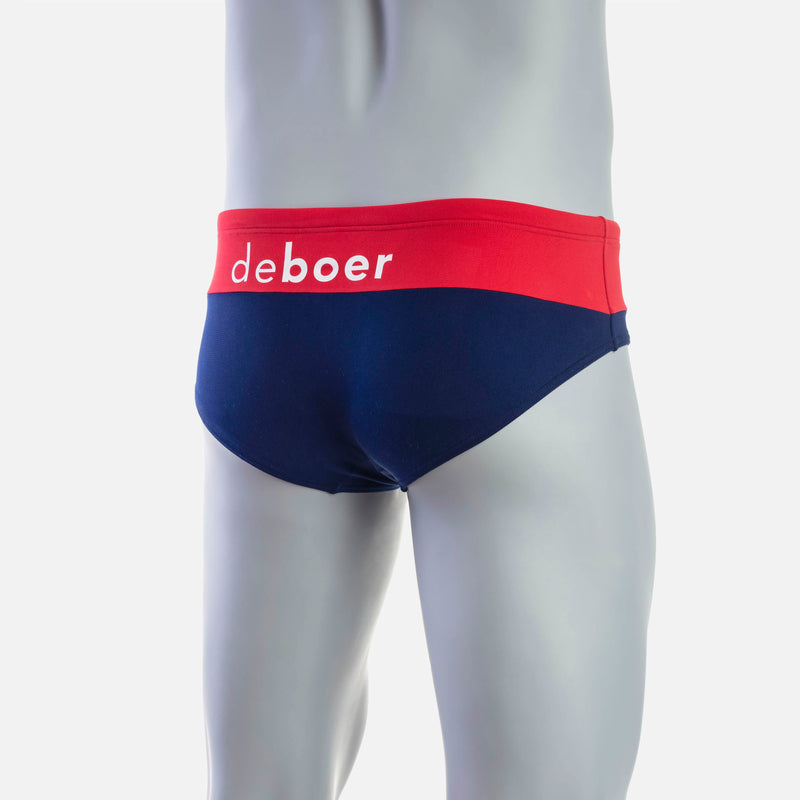 Rise  1.0 Swim Brief - Red & Navy - deboer wetsuits