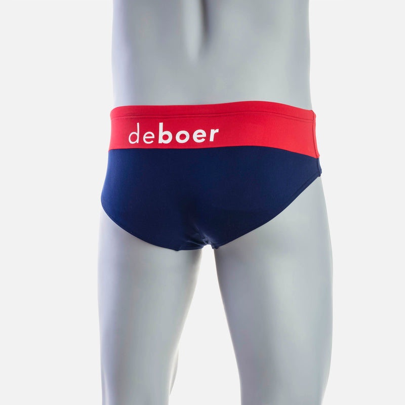 Rise  1.0 Swim Brief - Red & Navy - deboer wetsuits