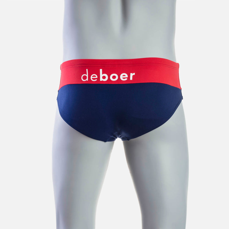 Rise  1.0 Swim Brief - Red & Navy - deboer wetsuits