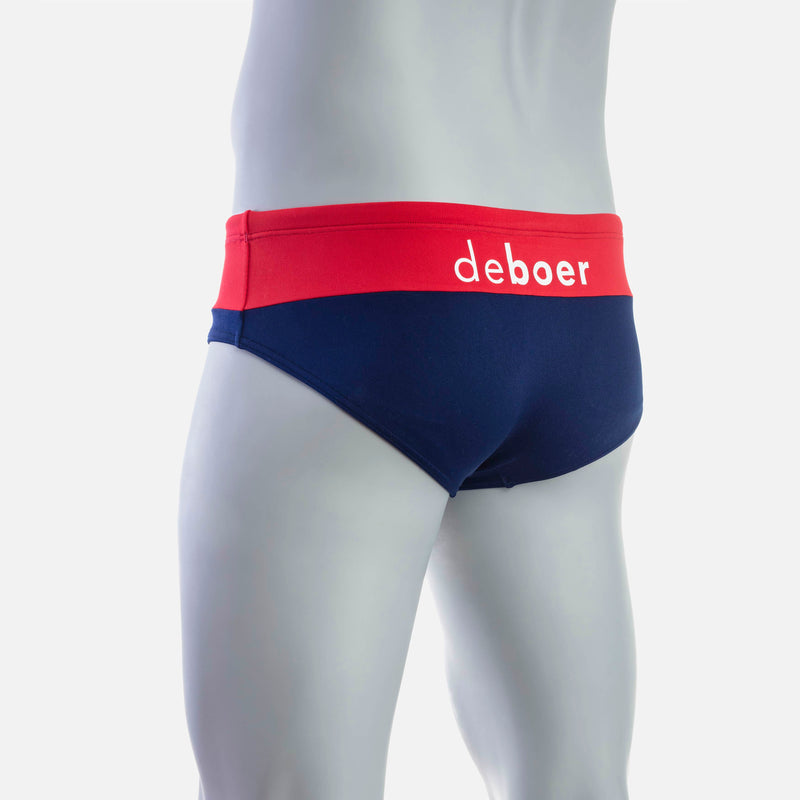 Rise  1.0 Swim Brief - Red & Navy - deboer wetsuits