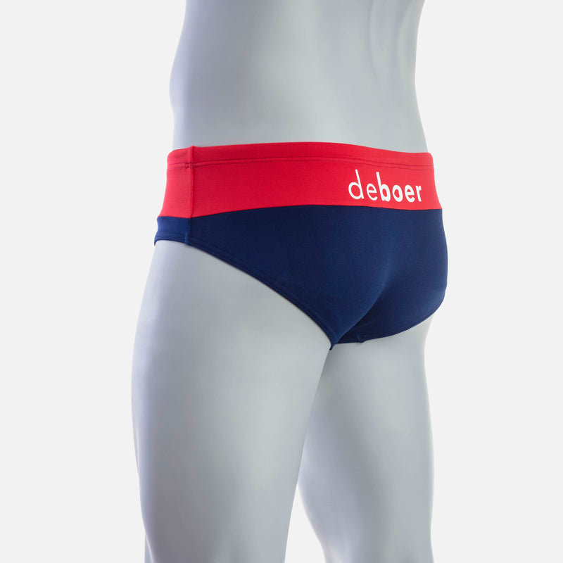 Rise  1.0 Swim Brief - Red & Navy - deboer wetsuits