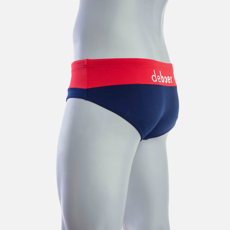 Rise  1.0 Swim Brief - Red & Navy - deboer wetsuits