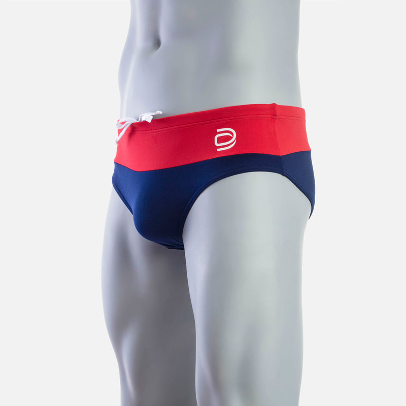 Rise  1.0 Swim Brief - Red & Navy - deboer wetsuits