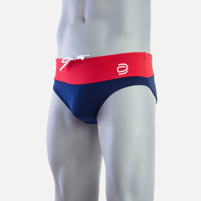 Rise  1.0 Swim Brief - Red & Navy - deboer wetsuits