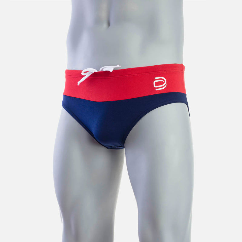 Rise  1.0 Swim Brief - Red & Navy - deboer wetsuits