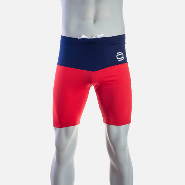 deboer lane swim jammer - red & navy