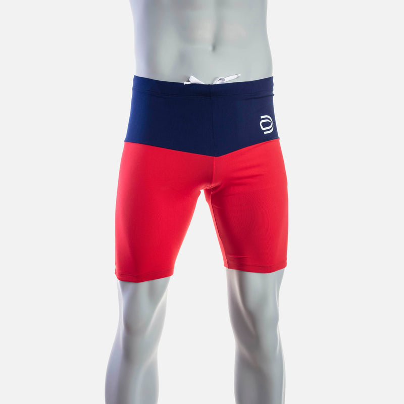 deboer Men's Swim Jammer - Red & Navy - deboer wetsuits