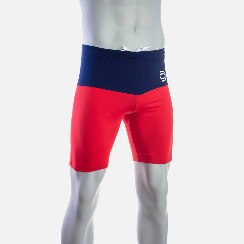 deboer Men's Swim Jammer - Red & Navy - deboer wetsuits