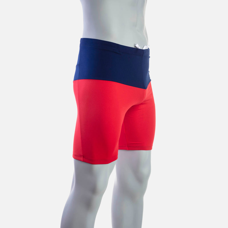 deboer Men's Swim Jammer - Red & Navy - deboer wetsuits