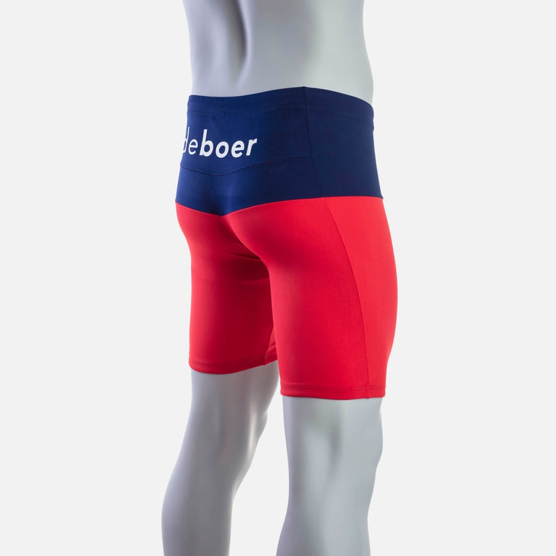 deboer Men's Swim Jammer - Red & Navy - deboer wetsuits