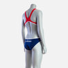 Women's Mid Swim Suit - Red & Navy - deboer wetsuits