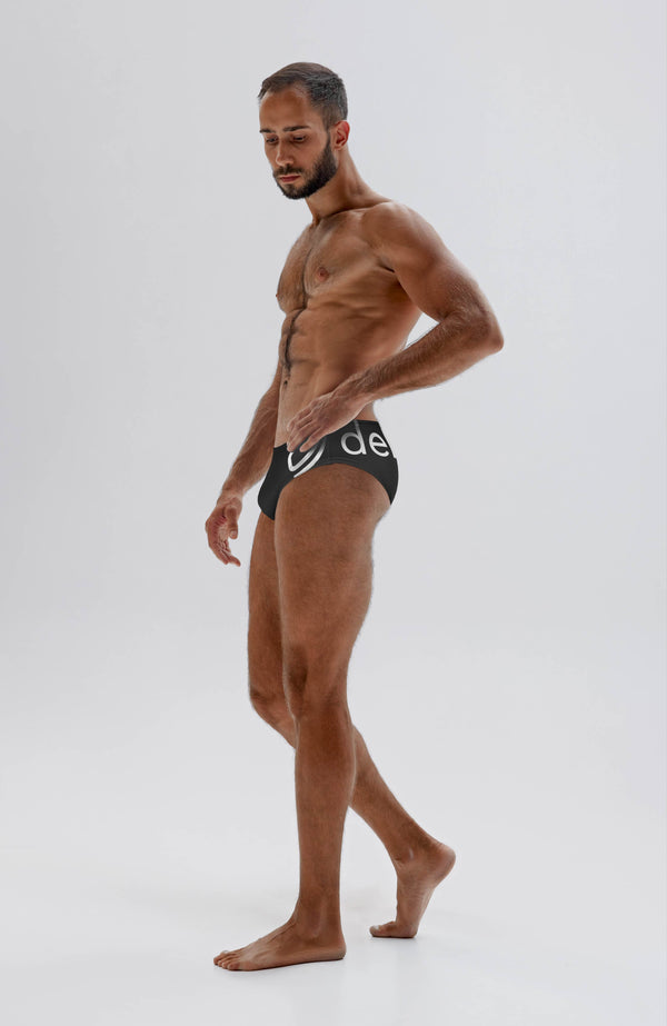 men's brief big logo/black - deboer swim