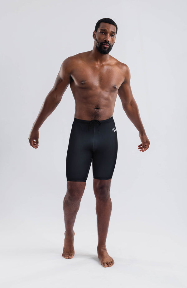 men's jammer big logo/black - deboer swim