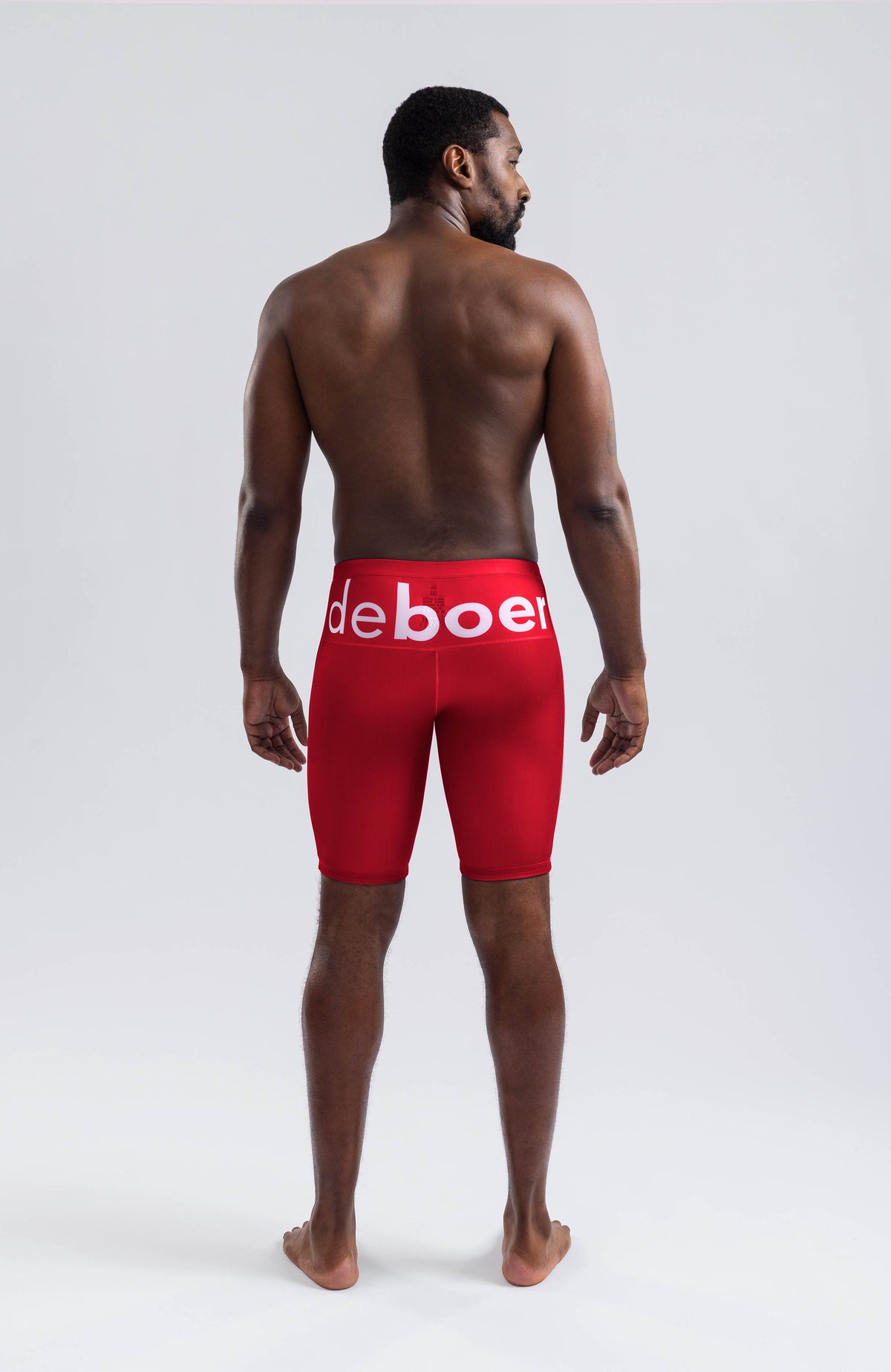men's jammer big logo/red - deboer swim