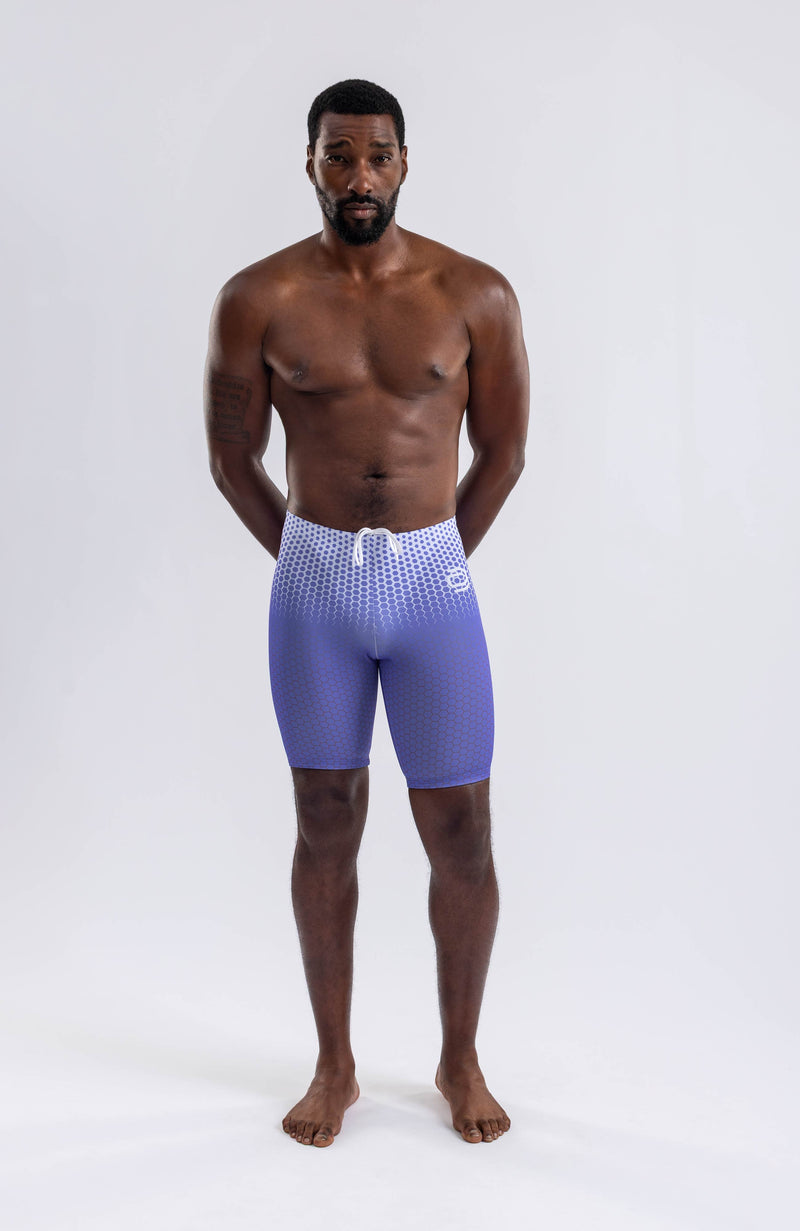 men's jammer hexskin/light blue - deboer swim