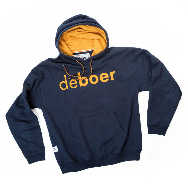 deboer Premium Hoodie Navy & Safran - deboer wetsuits