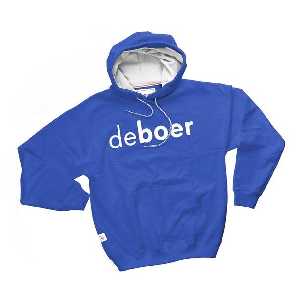 deboer Premium Hoodie Royal & White - deboer wetsuits