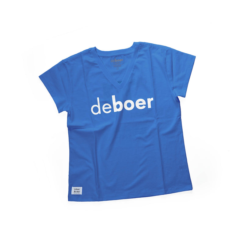 deboer Women's Tee Royal & White - deboer wetsuits