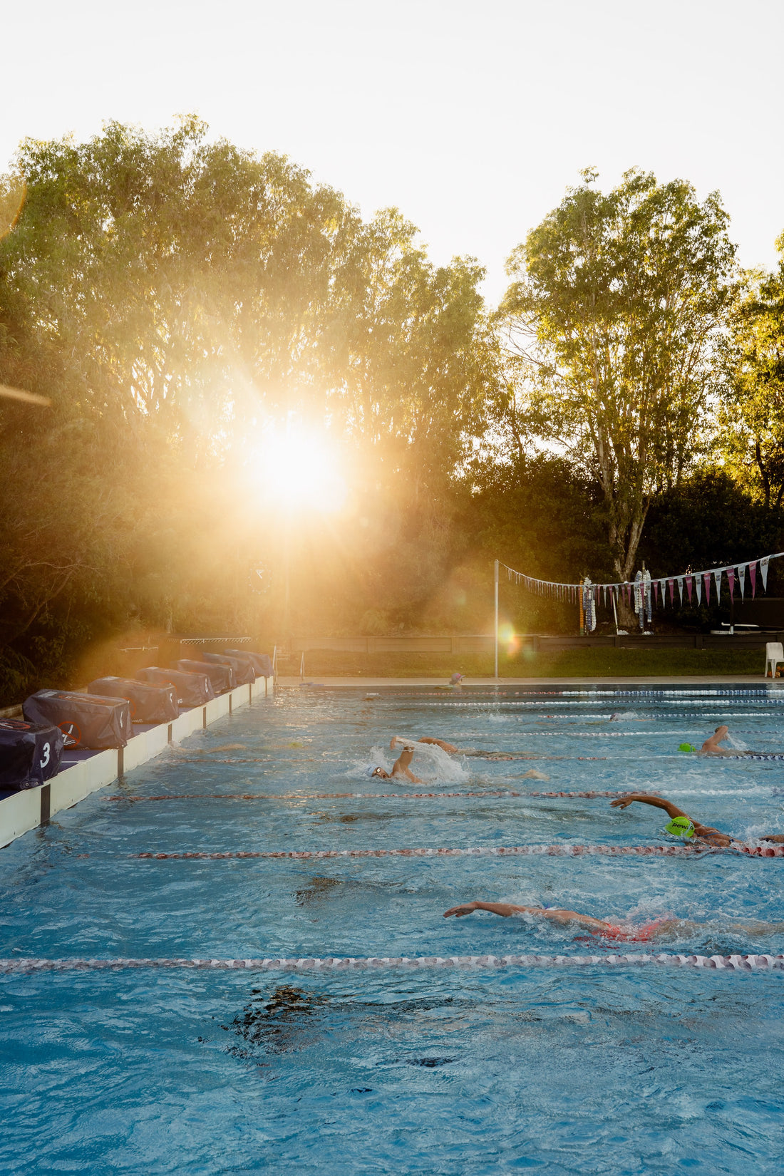 Athletes training at the Anfi Sports Academy pool in Gran Canaria